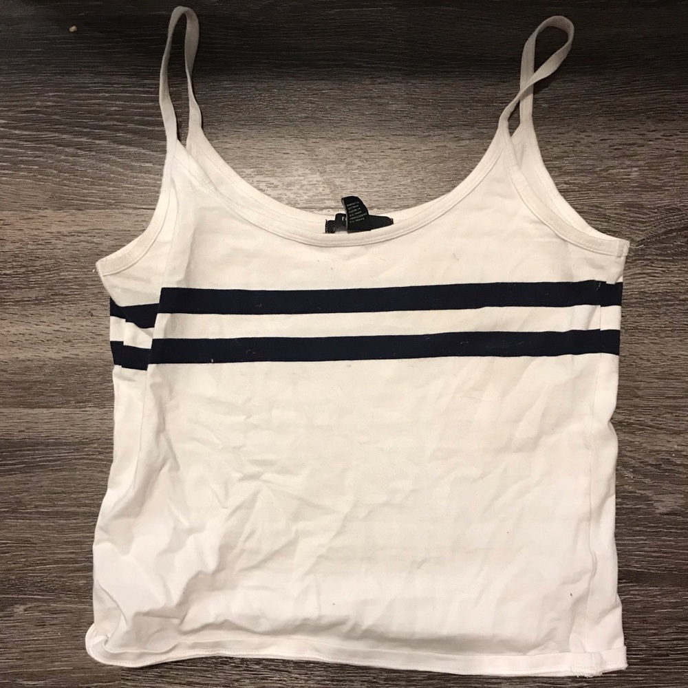 Crop Top with blue stripes